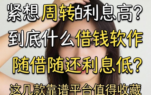 手头紧想周转却怕利息高？到底什么借钱软件随借随还利息低？这几款靠谱平台值得收藏