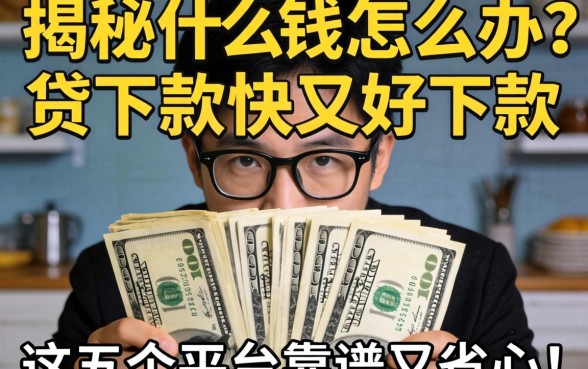 急需用钱怎么办？揭秘什么贷下款快又好下款的，这五个平台靠谱又省心！