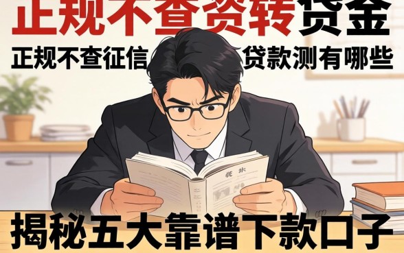 急需资金周转?正规不查征信的贷款有哪些?揭秘五大靠谱下款口子