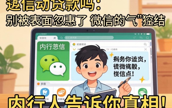 微信有贷款嘛？别被表面忽悠了，内行人告诉你真相