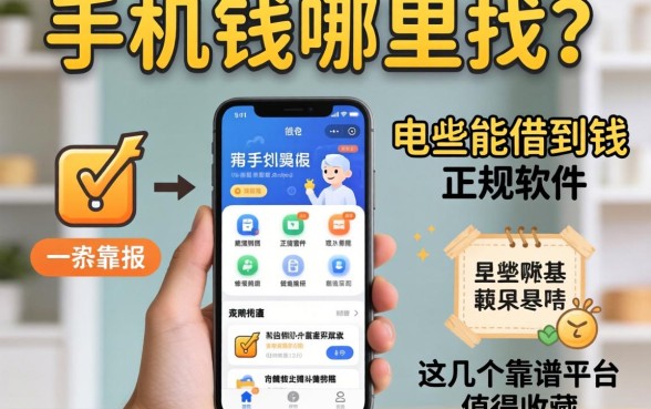 急需用钱哪里找？手机能借到钱的正规软件有哪些？这几个靠谱平台值得收藏