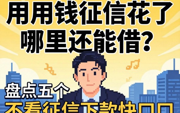 急用钱征信花了哪里还能借?盘点五个不看征信下款快的口子