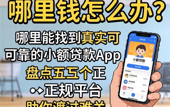 急需用钱怎么办？哪里能找到真实可靠的小额贷款app？盘点五个正规平台助你渡过难关