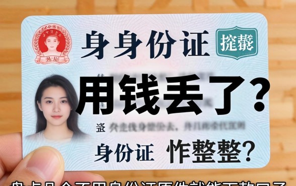 急用钱身份证丢了咋整?盘点几个不用身份证原件就能下款的口子