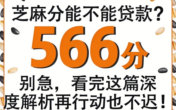 芝麻分566分能不能贷款？别急，看完这篇深度解析再行动也不迟！