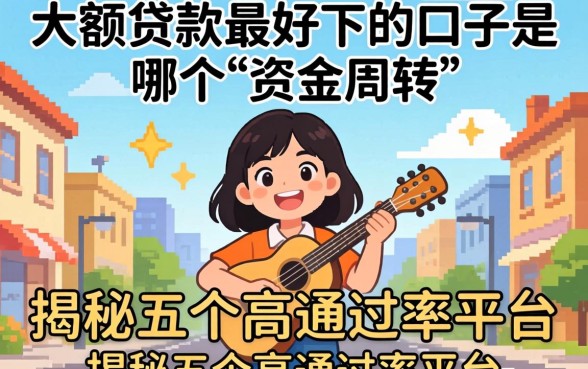 急需资金周转?大额贷款最好下的口子是哪个?揭秘五个高通过率平台