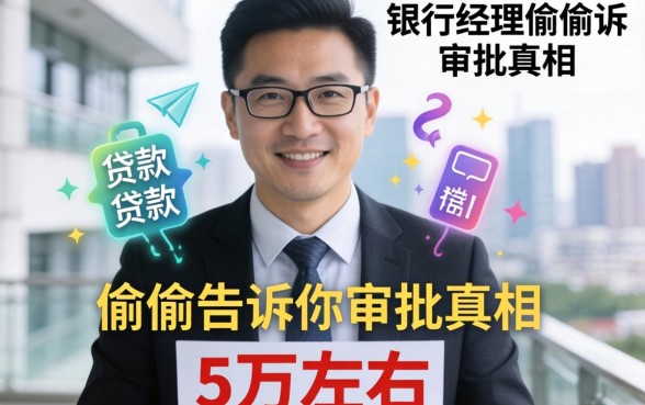 额度在5万左右的贷款:银行经理偷偷告诉你审批真相