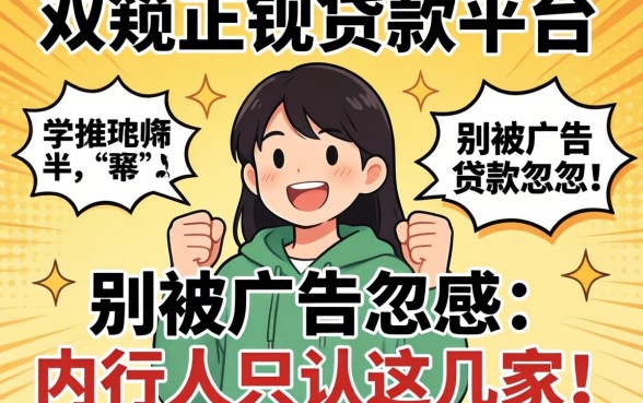 通过率高的正规的贷款平台？别被广告忽悠，内行人只认这几家