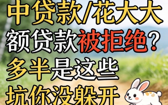 申请个人贷款大额贷款被拒?多半是这些坑你没躲开