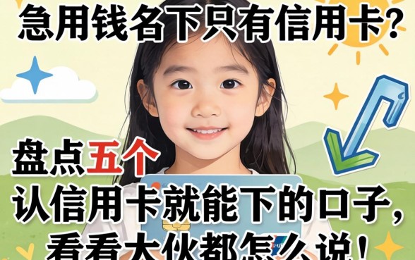 急用钱名下只有信用卡？盘点五个认信用卡就能下的口子，看看大伙都怎么说！