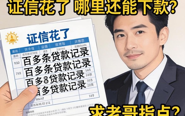 征信花了有一百多条贷款记录，哪里还能下款？求老哥指点！