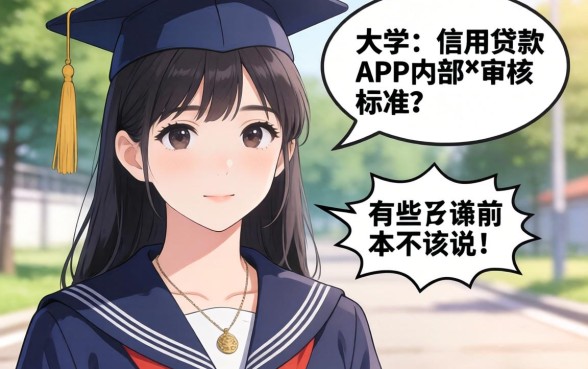 大学生信用贷款app内部审核标准,有些话我本不该说