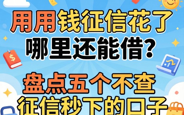 急用钱征信花了哪里还能借？盘点五个不查征信秒下的口子