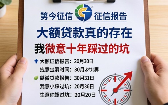 无视征信报告的大额贷款真的存在?我做生意十年踩过的坑