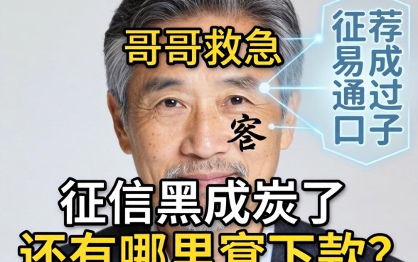 老哥们救急！征信黑成炭了还有哪里能下款？求推荐个容易通过的口子！