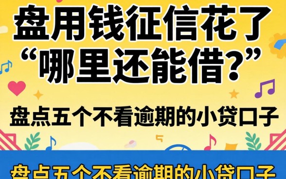 急用钱征信花了哪里还能借?盘点五个不看逾期的小贷口子