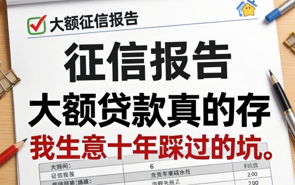 无视征信报告的大额贷款真的存在?我做生意十年踩过的坑