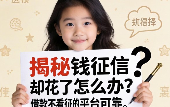 急需用钱征信却花了怎么办?揭秘什么借款不看征信的平台可靠,这五个选择值得信赖