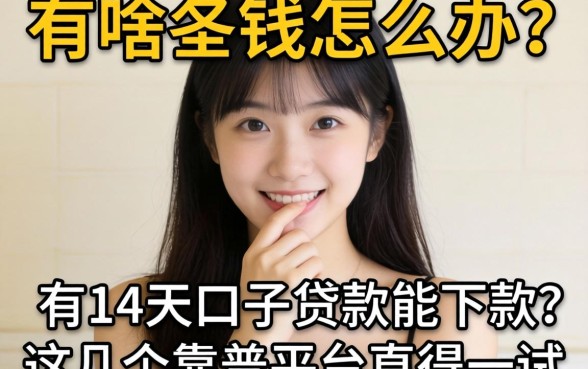 急需用钱怎么办？有啥14天口子贷款能下款？这几个靠谱平台值得一试