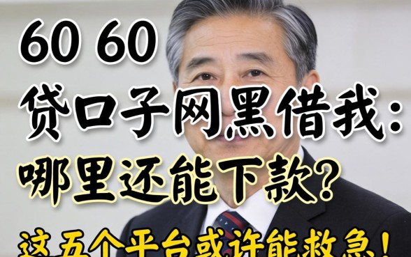 55-60岁网贷口子网黑借我:哪里还能下款?这五个平台或许能救急!