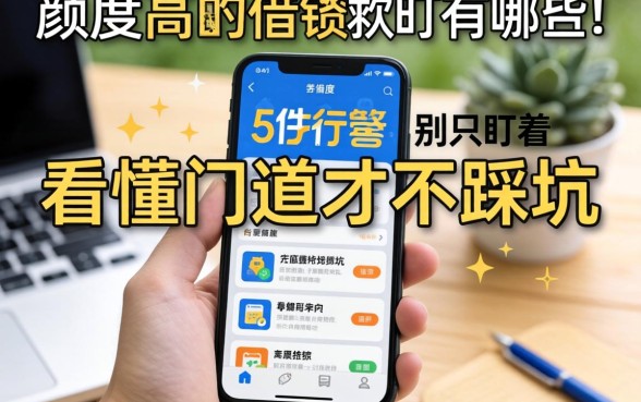 额度高的借钱软件有哪些?别只盯着广告,看懂门道才不踩坑