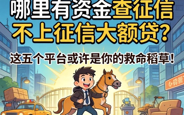 急需资金周转?哪里有不查征信不上征信大额贷?这五个平台或许是你的救命稻草!