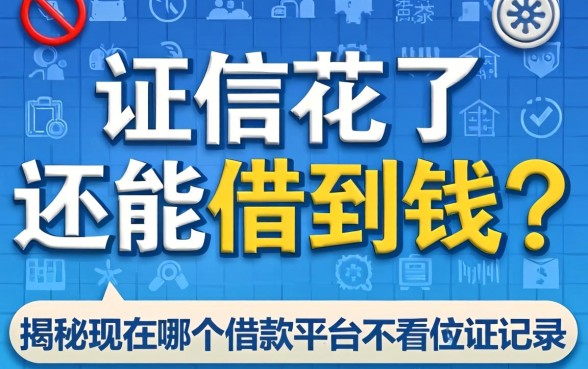 征信花了还能借到钱吗?揭秘现在哪个借款平台不看征信记录