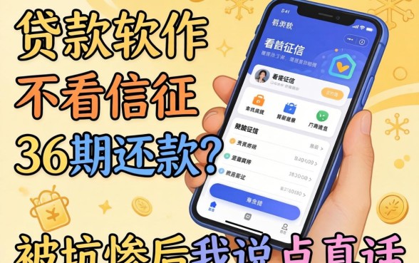 什么贷款软件不看征信36期还款?被坑惨后我说点真话