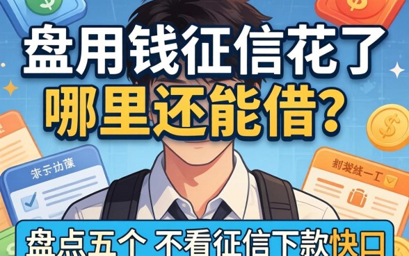急用钱征信花了哪里还能借?盘点五个不看征信下款快的口子