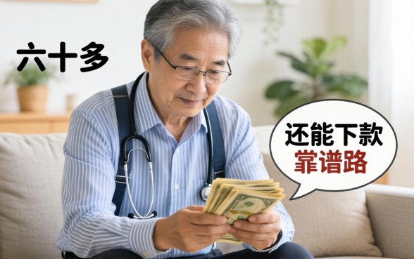 家里老人急需用钱，求推荐几个六十多岁还能下款的靠谱路子？