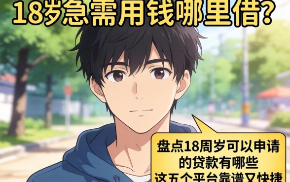 刚满18岁急需用钱哪里借？盘点18周岁可以申请的贷款有哪些，这五个平台靠谱又快捷