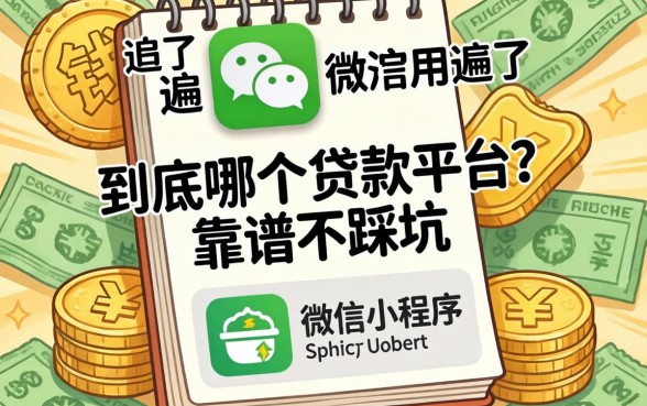 急用钱翻遍了微信小程序，到底哪个贷款平台靠谱不踩坑？