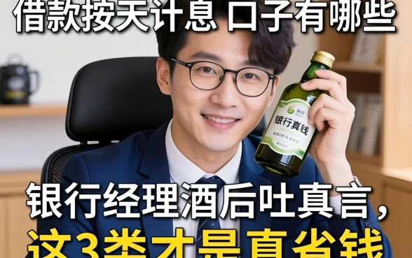 借款按天计息的口子有哪些？银行经理酒后吐真言，这3类才是真省钱