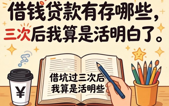 最好借钱的贷款有哪些?被坑过三次后我算是活明白了