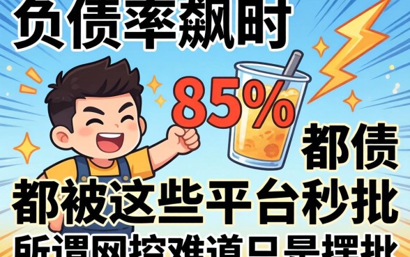 我负债率飙到85%却被这些平台秒批,所谓风控难道只是摆设
