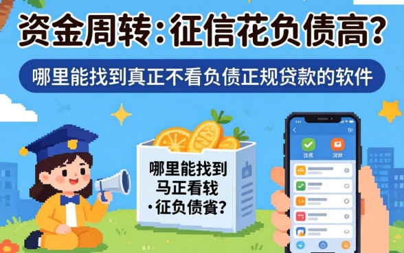 急需资金周转却征信花负债高?哪里能找到真正不看负债正规贷款的软件?这几个靠谱平台你知道吗?