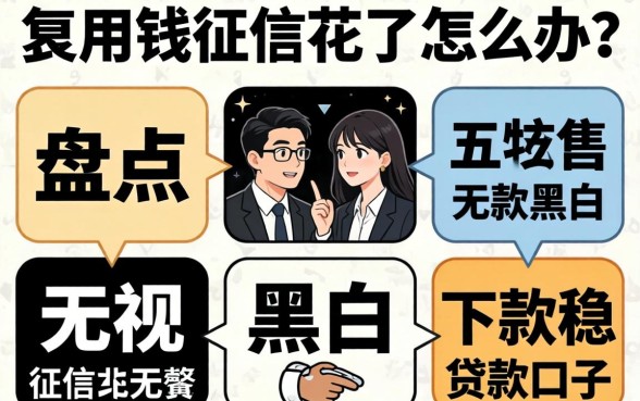 急用钱征信花了怎么办?盘点五个无视黑白、下款稳的贷款口子