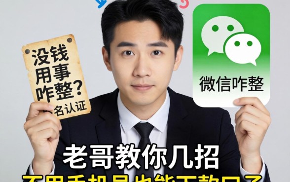 急用钱但微信没实名认证咋整？老哥教你几招不用手机号也能下款的口子