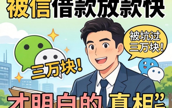 微信哪里借款放款快？被坑过三万块后才明白的真相