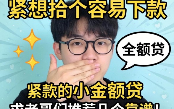 手头紧想找个容易下款的小额贷，求老哥们推荐几个靠谱的！