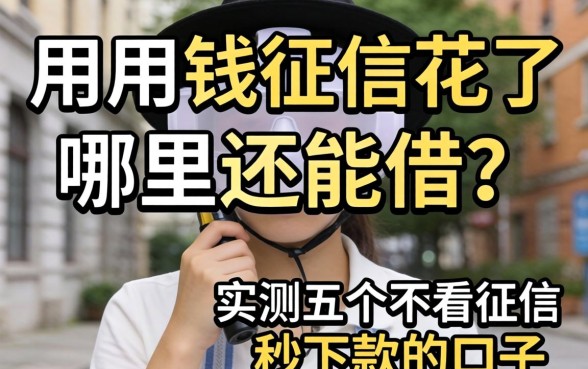 急用钱征信花了哪里还能借?实测五个不看征信秒下款的口子