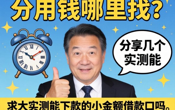 急用钱哪里找？分享几个实测能下款的小额借款口子，求大神指点靠谱吗？