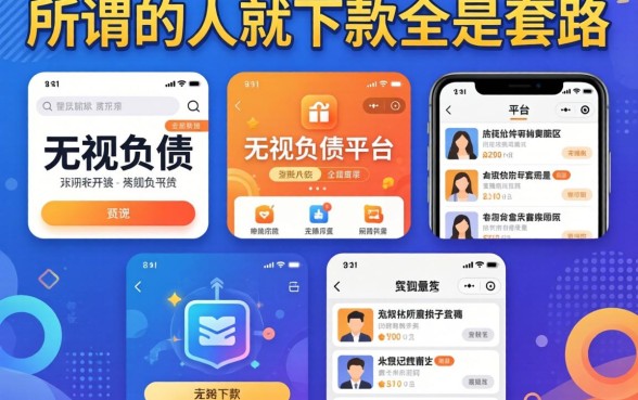 我试了五个号称无视负债的平台，发现所谓的人就下款全是套路