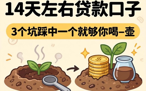 借14天左右的贷款口子，这3个坑踩中一个就够你喝一壶