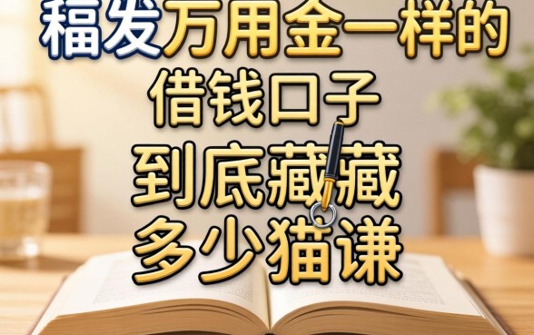 那些类似浦发万用金一样的借钱口子,到底藏着多少猫腻?