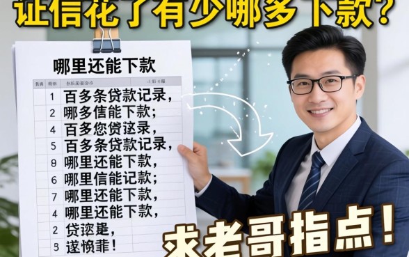 征信花了有一百多条贷款记录，哪里还能下款？求老哥指点！