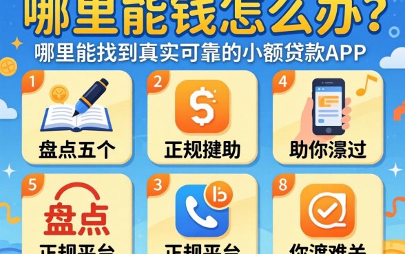 急需用钱怎么办？哪里能找到真实可靠的小额贷款app？盘点五个正规平台助你渡过难关