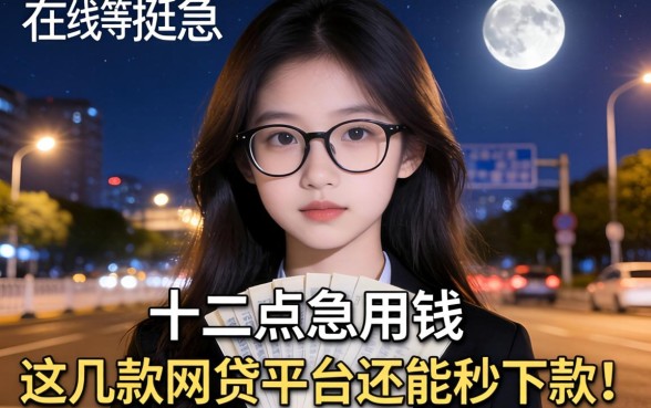 半夜十二点急用钱，这几款网贷平台还能秒下款吗？在线等挺急的！