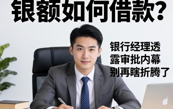 大额如何借款？银行经理透露审批内幕，别再瞎折腾了