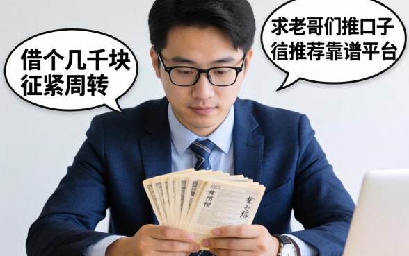 手头紧想借个几千块周转，听说有不查征信的口子，求老哥们推荐靠谱平台！